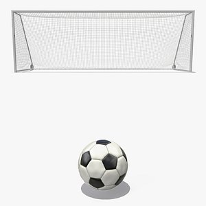 3D soccer ball flies corner model
