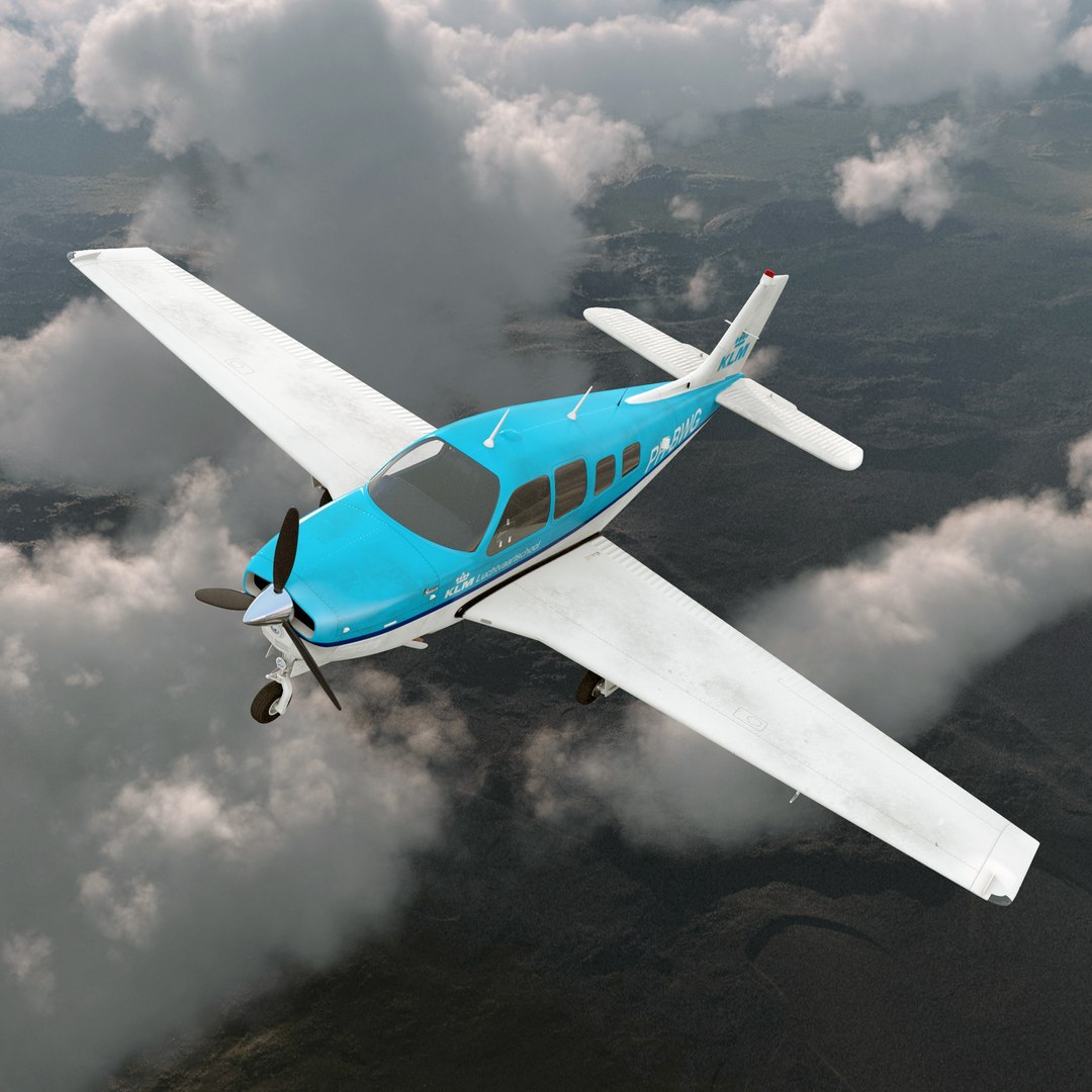 Beechcraft Bonanza G-36 KLM 3D model preview