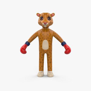 Boxing Cheetah Animal Animated