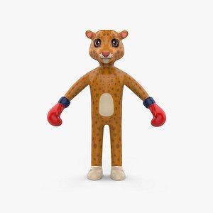 Boxing Cheetah Animal Animated