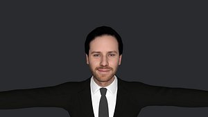 Armie Hammer Hyper Realistic Full Body Fully Rigged 3D Character