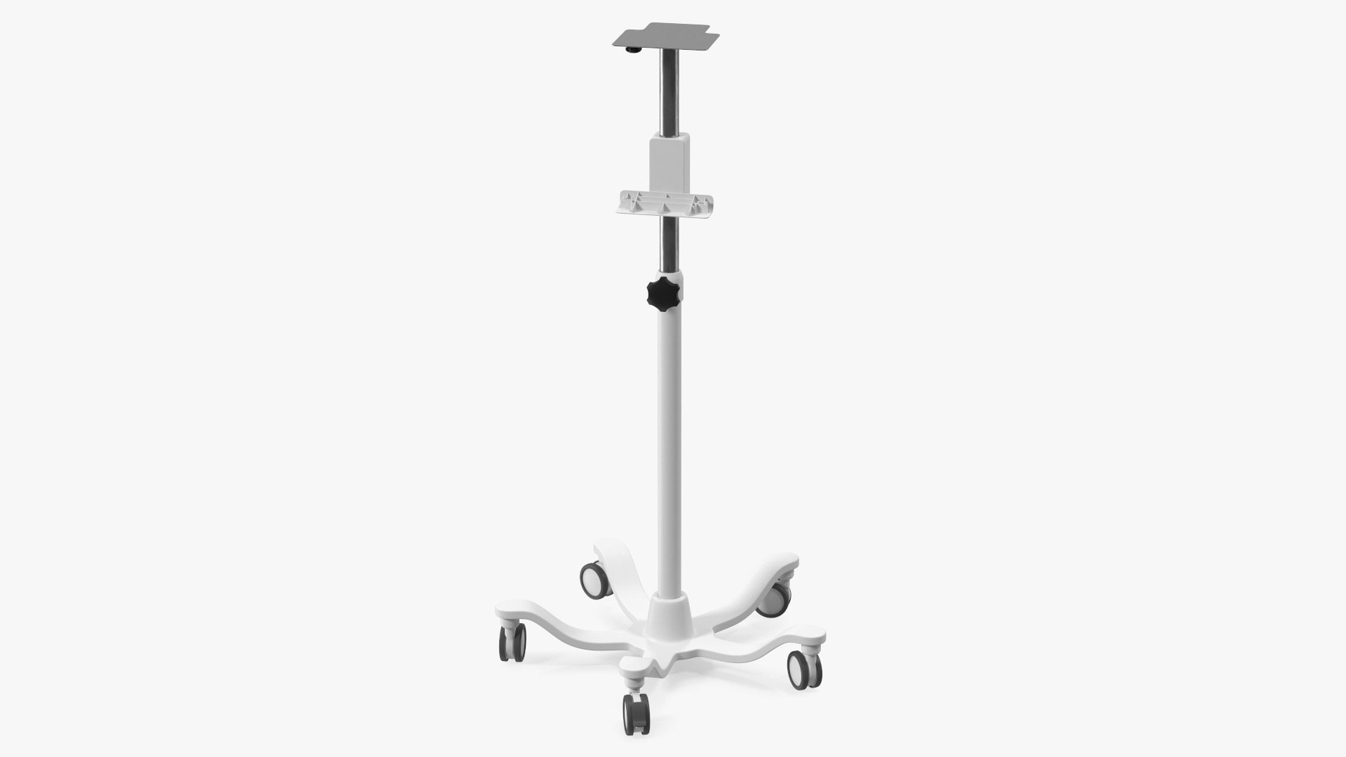Medical Rolling Stand with Adjustable Height 3D model preview