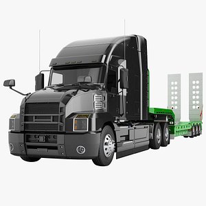 Semi Truck Generic Drake Trailer 04 model