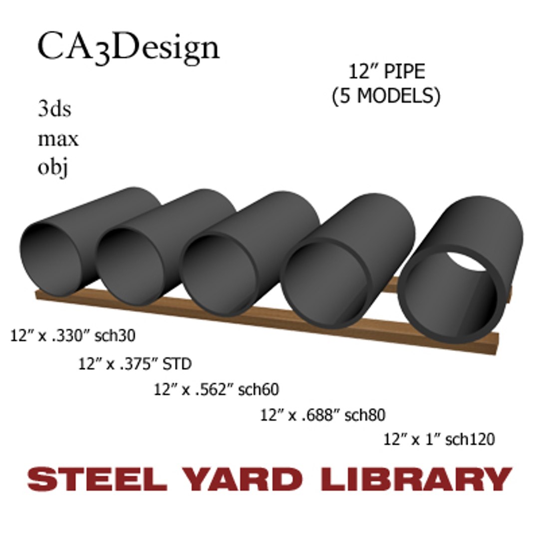 Maya 12in Pipe Steel
