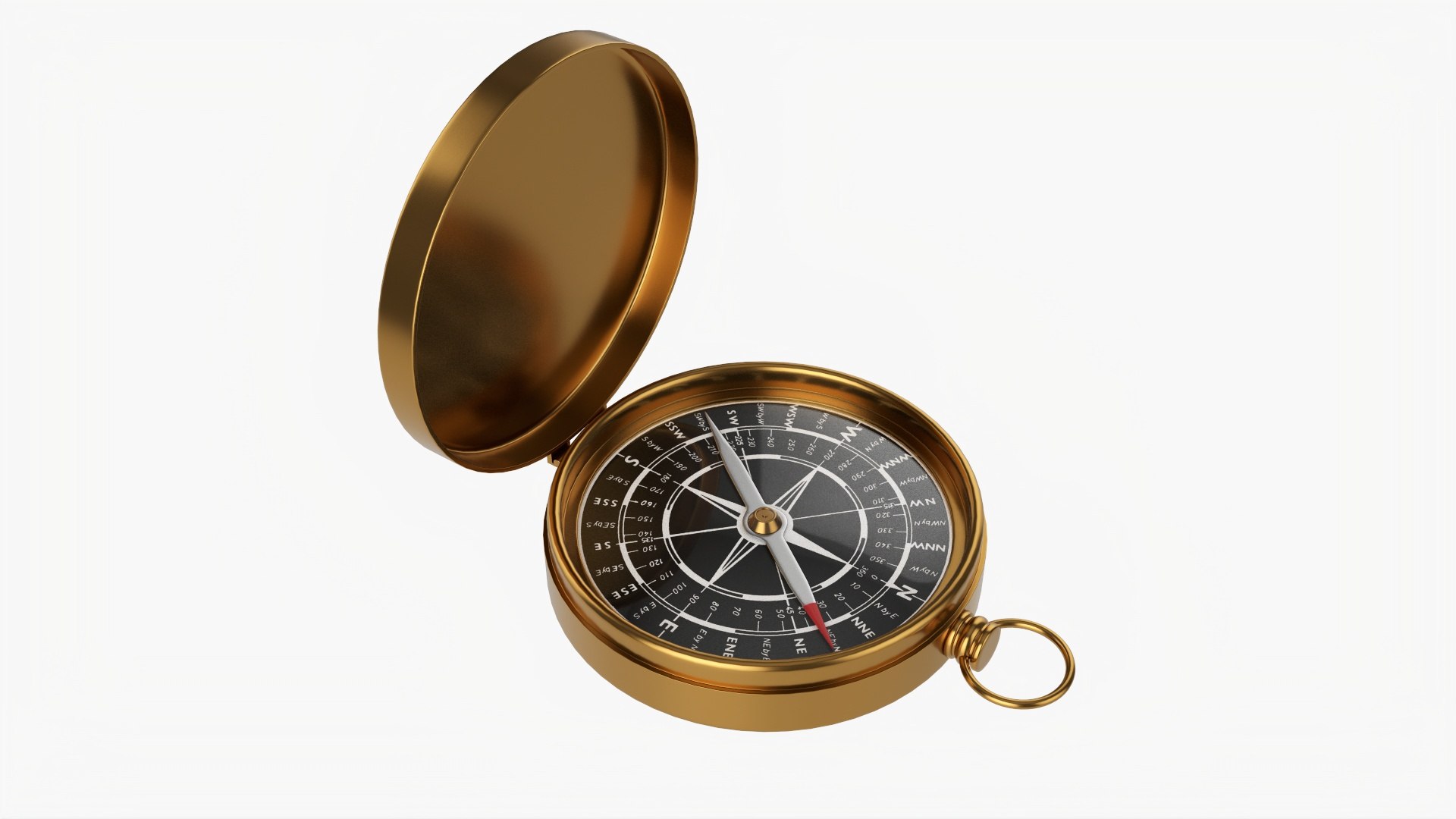 3D Model Vintage Pocket Compass - TurboSquid 1770721