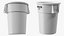 Pattumiera rotonda in plastica bianca Rubbermaid