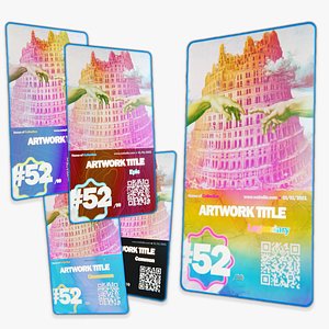 3D Holographic crypto cards - The complete collection - NFT Templates