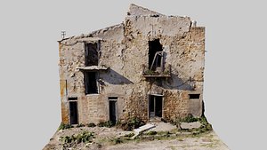 Abandoned-Building-Facade-1 3D model