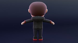 Stylized Hoodie Boy 3D model