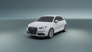 Audi A1 coupe low poly 3D model