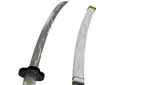 katana demon slayer zenitsu 3D model