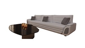 3D model Modern white sofa - 3ds Max Corona