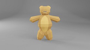 Lowpoly 3D Teddy Bear Model