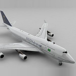 3D boeing 747 saudia l795 model