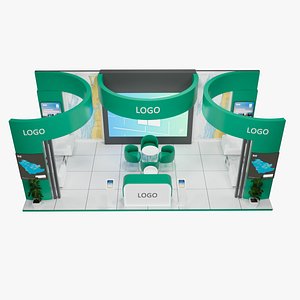 8x4 meter exhibition stand model