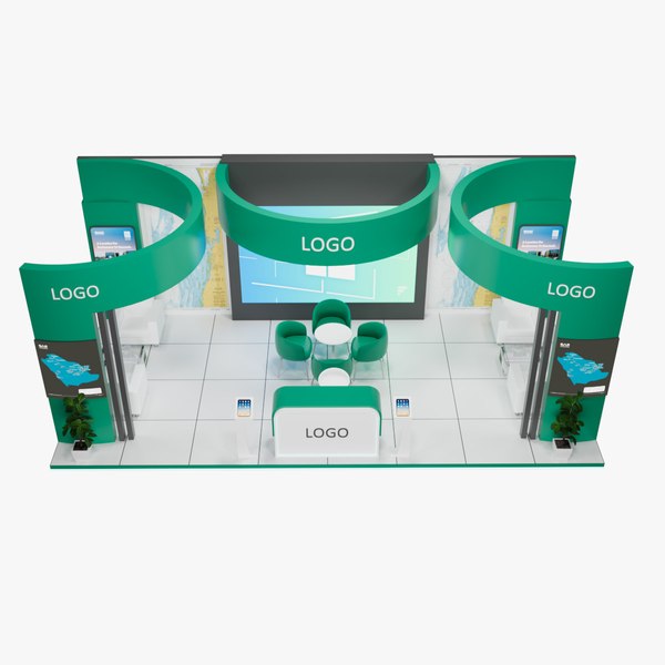 modelo 3d Stand de exposición de 8x4 metros - TurboSquid 2272380