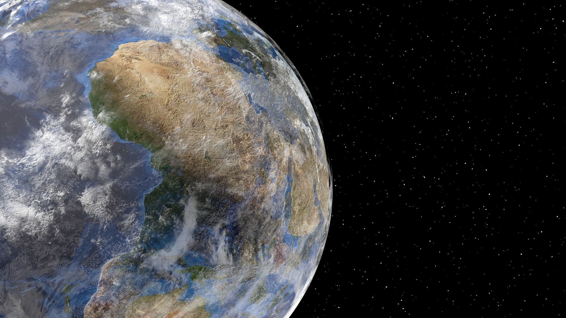 Earth Rotation 3d Model