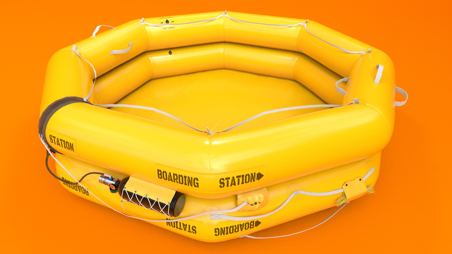 3D Emergency Raft model TurboSquid 2052409