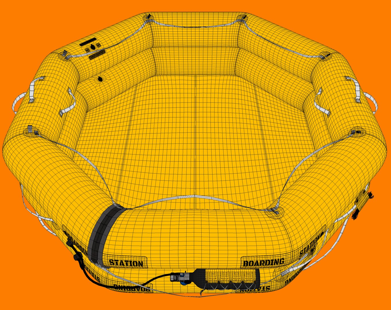 3D Emergency Raft model TurboSquid 2052409