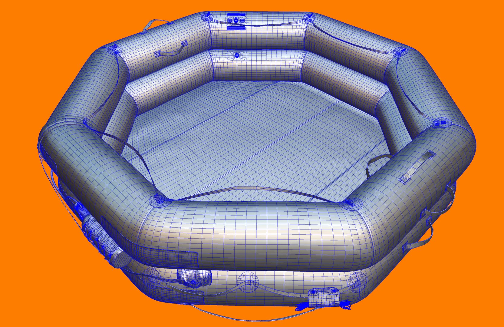 3D Emergency Raft model TurboSquid 2052409