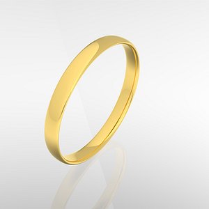 gold wedding ring 3D model