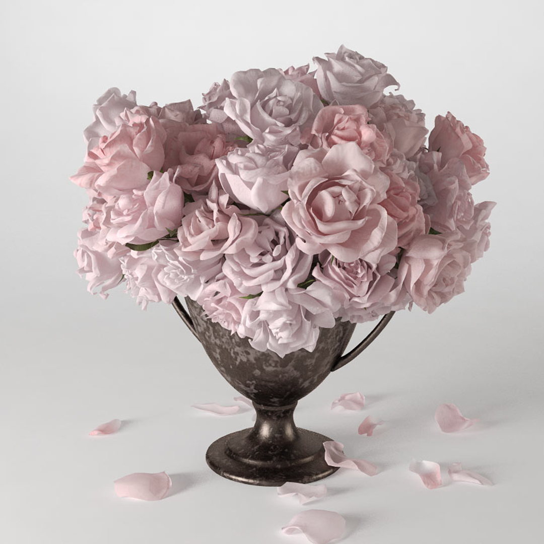 3d Roses Vase