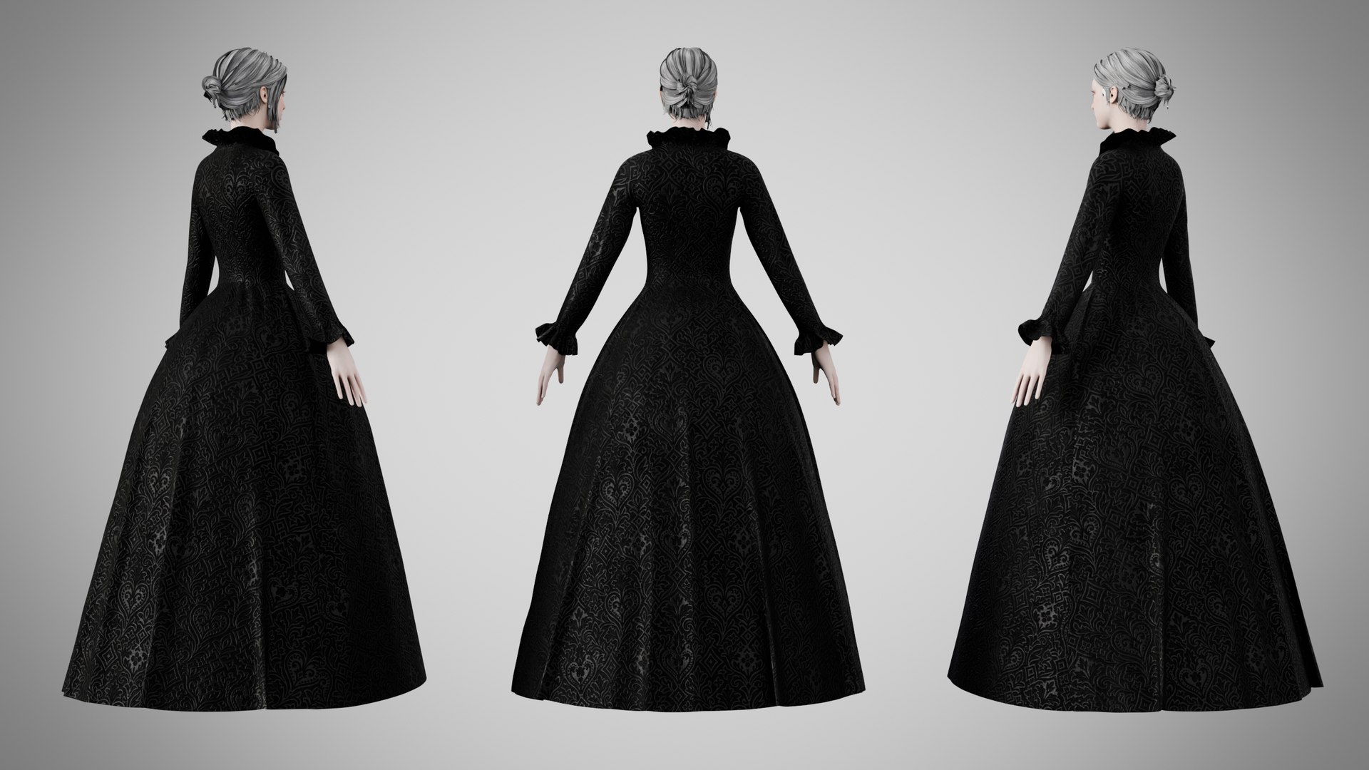 3D Dress 30 Black Velvet With Design https://p.turbosquid.com/ts-thumb/5R/QKgm4w/70/2/jpg/1762592349/1920x1080/fit_q87/177eb5497cbb88e4f85b63b2f8de227f6d7df2bc/2.jpg