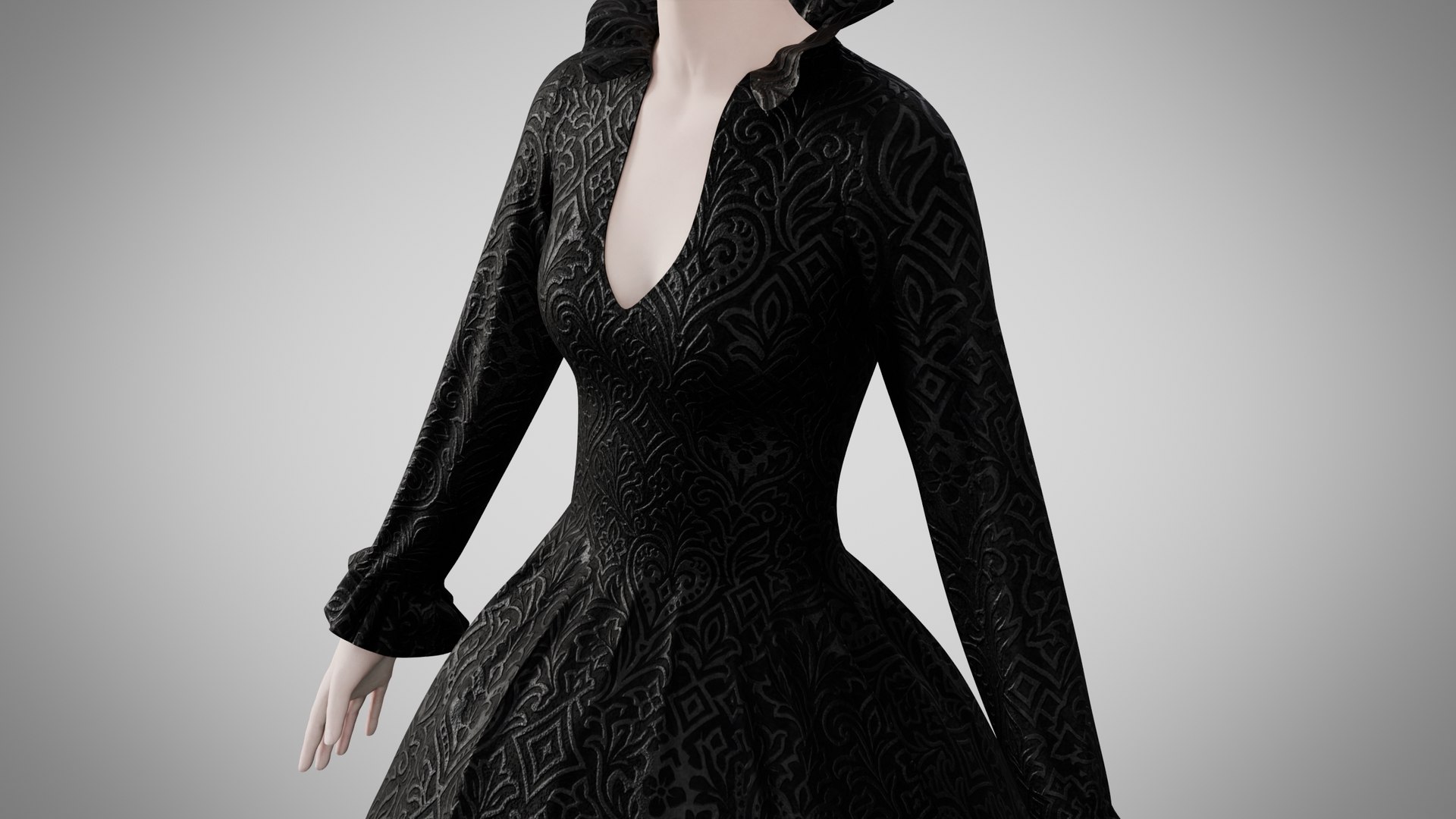 3D Dress 30 Black Velvet With Design https://p.turbosquid.com/ts-thumb/5R/QKgm4w/qX/4/jpg/1762592352/1920x1080/fit_q87/89a82a32186a108e57d51661056b6506f40e4e3b/4.jpg