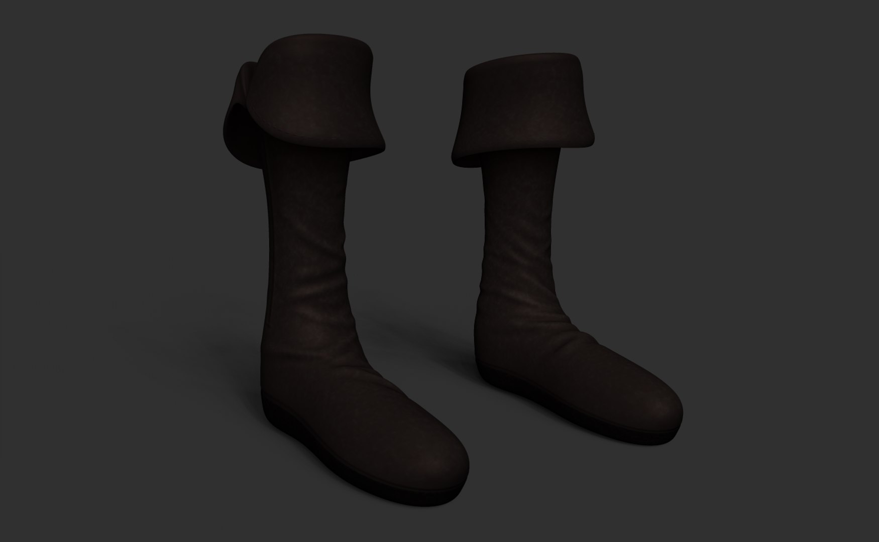 3D long boots witches pirates - TurboSquid 1549937