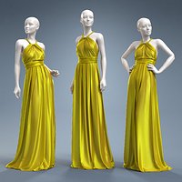 The long dress with a strap-loop yellow(1)