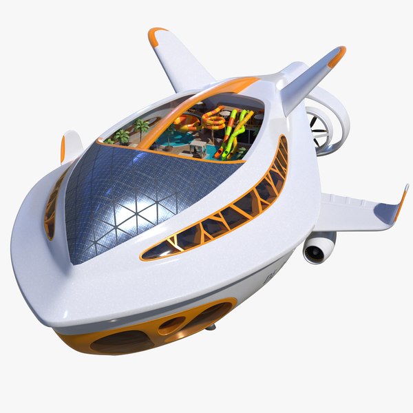 modelo 3d dirigible futurista - TurboSquid 2148565