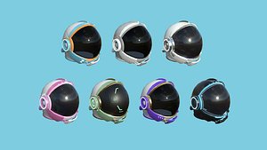 07 Astronaut Helmet Collection - Character Design Fashion 3D model
