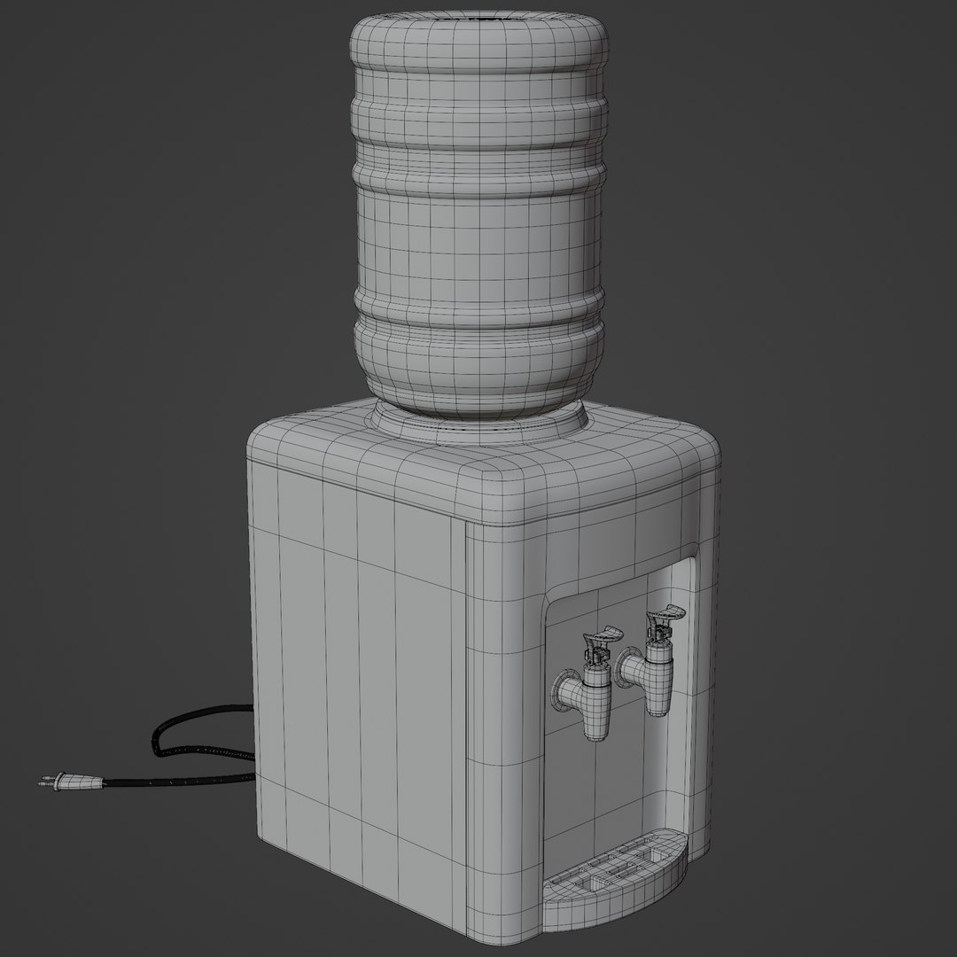 3D Water Cooler Dispenser model https://p.turbosquid.com/ts-thumb/5R/jcrlIK/YV/water_cooler_dispencer_wireframe_0002/jpg/1697816548/1920x1080/fit_q87/33978a44320c3274c35aa114731452a33cc7f9a8/water_cooler_dispencer_wireframe_0002.jpg