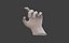 Low Poly Rigged Man Hand