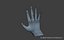 Low Poly Rigged Man Hand