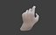 Low Poly Rigged Man Hand