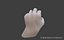 Low Poly Rigged Man Hand