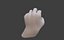 Low Poly Rigged Man Hand