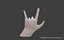 Low Poly Rigged Man Hand