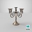 5 candelabri in argento