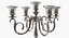 5 candelabri in argento