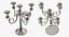 5 candelabri in argento
