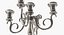 5 candelabri in argento