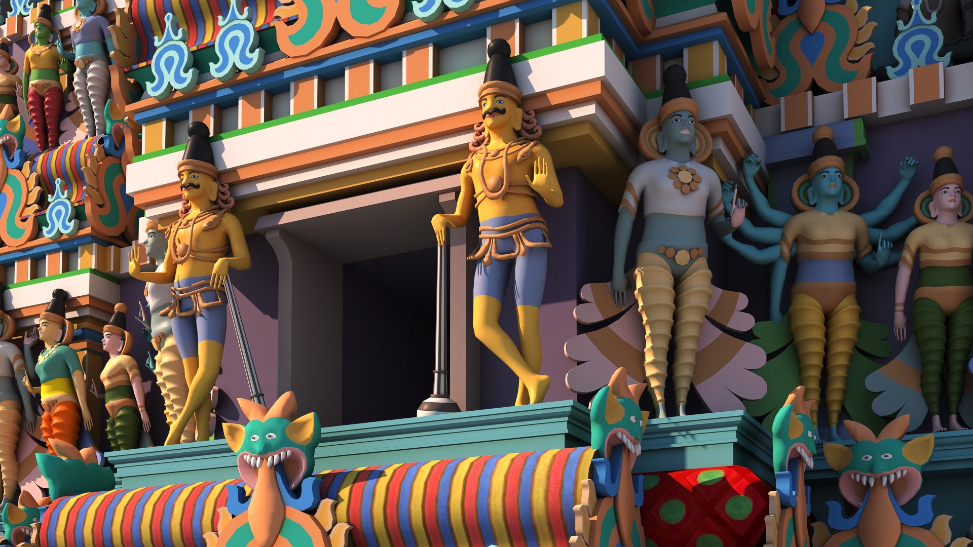 Hindu Temple 3D Model - TurboSquid 1757356