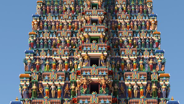 Hindu Temple 3D Model - TurboSquid 1757356