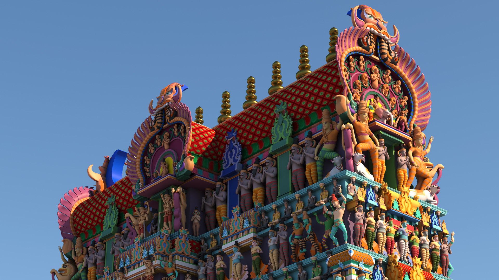 Hindu Temple 3D Model - TurboSquid 1757356