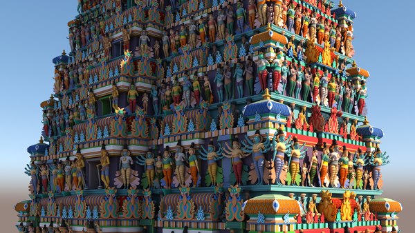 Hindu Temple 3D Model - TurboSquid 1757356