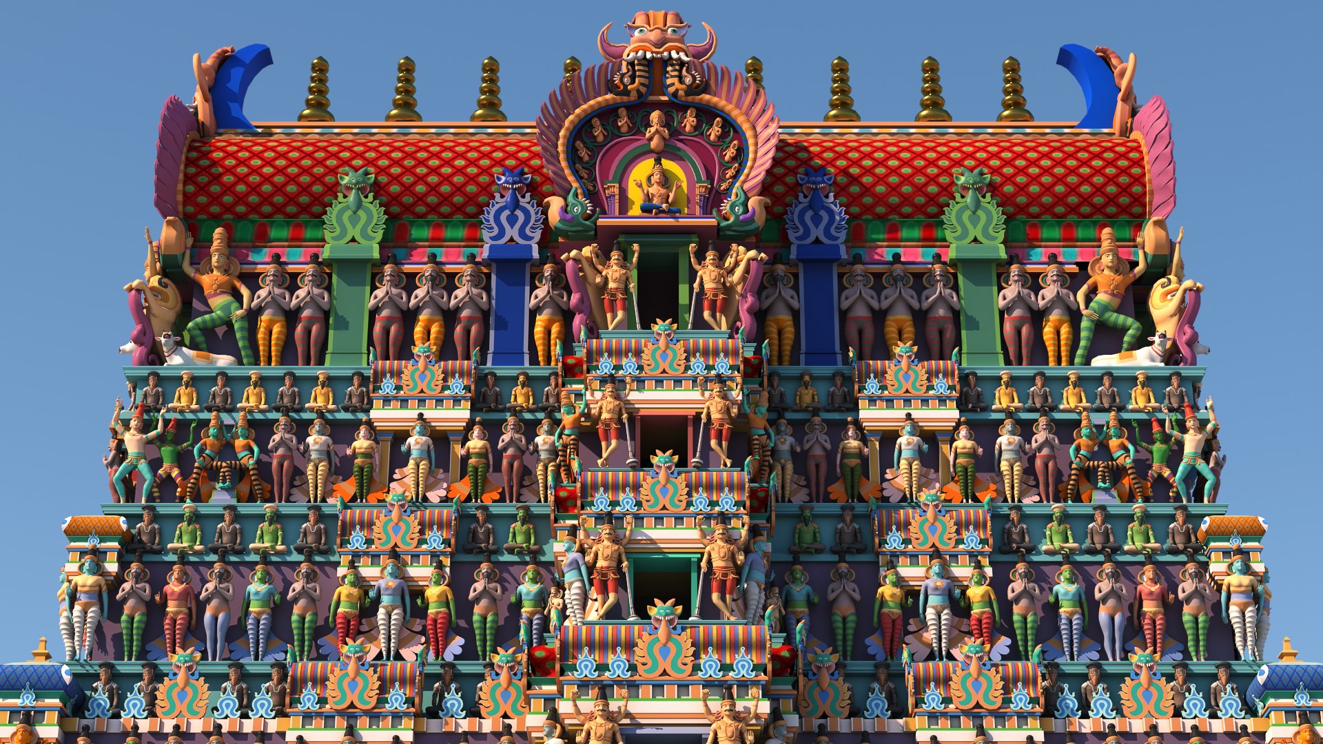 Hindu Temple 3D Model - TurboSquid 1757356