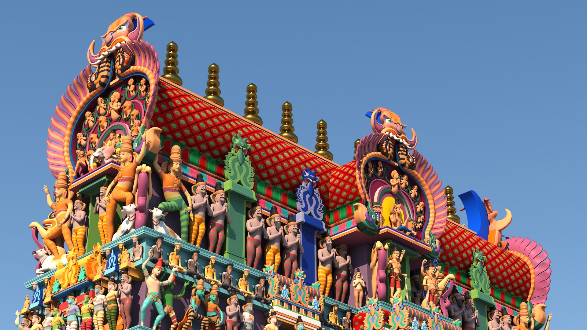 Hindu Temple 3D Model - TurboSquid 1757356