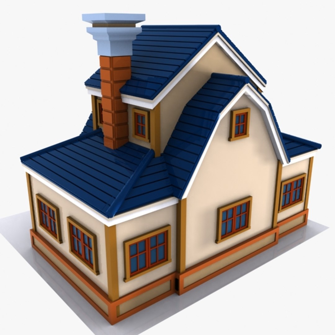 3d Cartoon House Toon Model